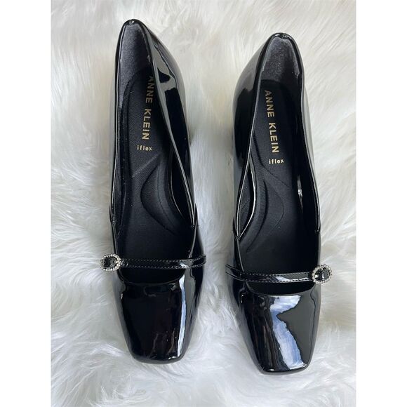 🆕 Anne Klein Laural Mary Jane Pump Black Patent Leather Size 6.5 - Picture 5 of 14